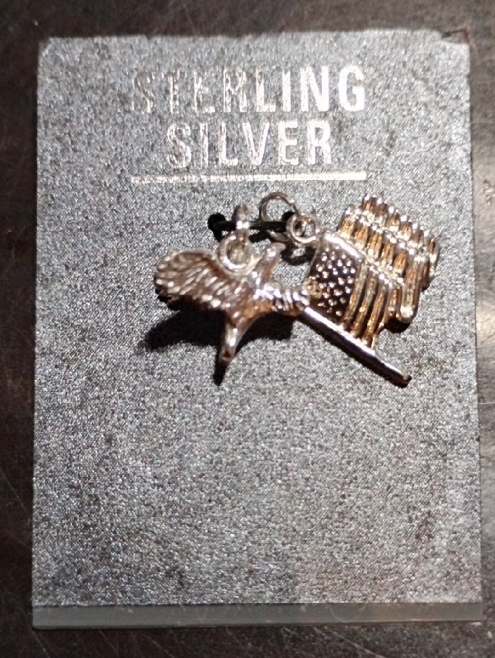 Kohl's Sterling Silver Jewelry Charms Eagle USA Flag America July 4th Americana